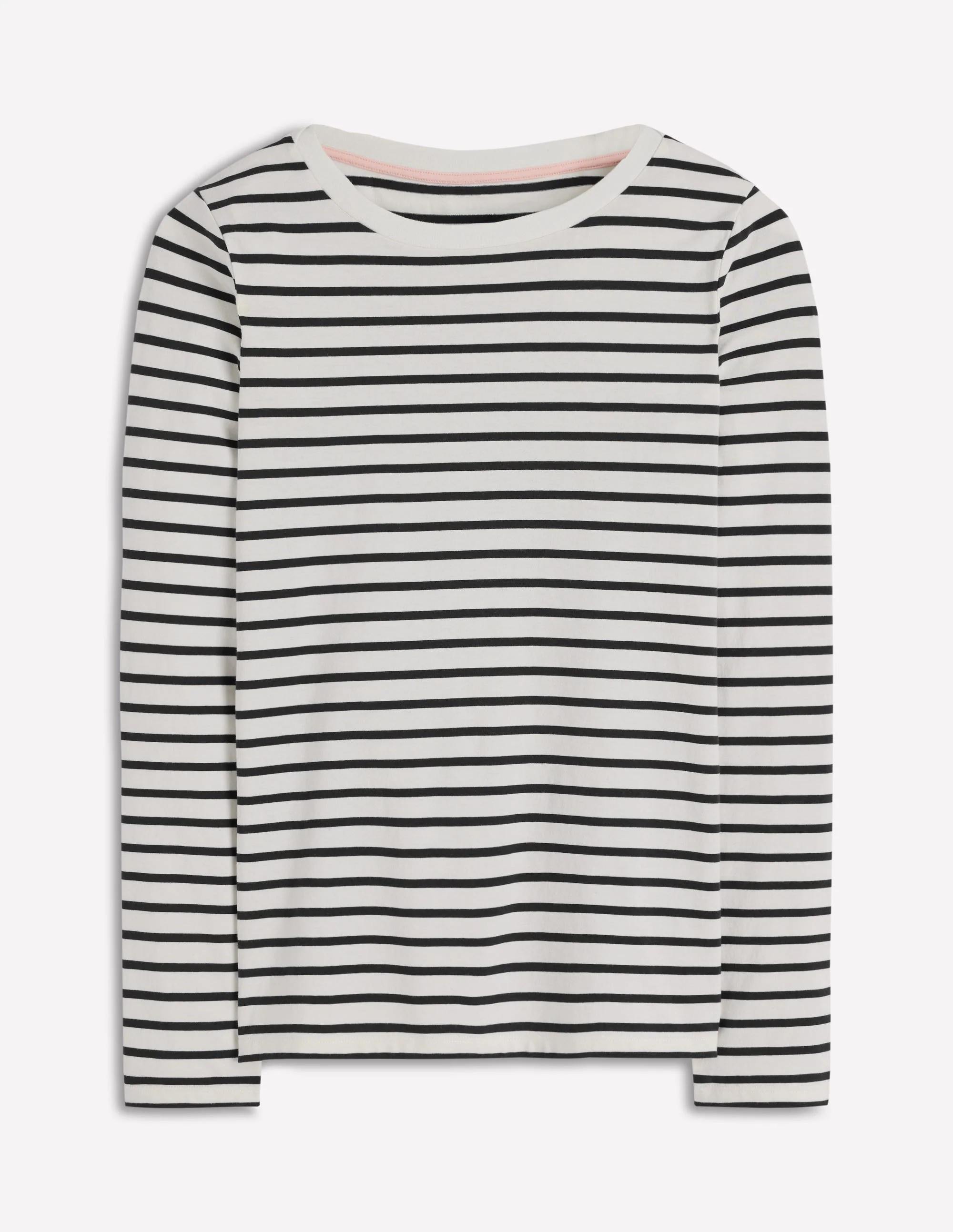 Olivia Long Sleeve Breton-Ivory, Black | Boden (US)