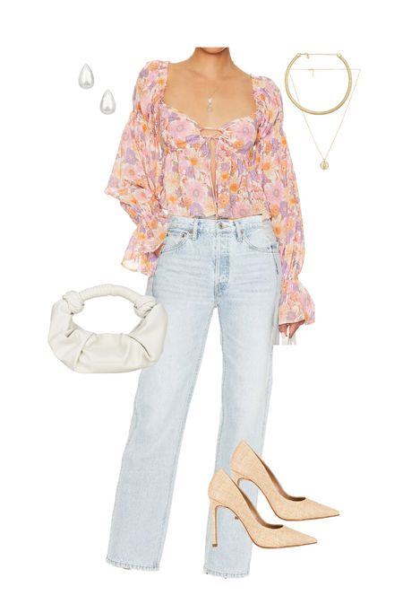 Spring outfit inspo! 

spring l spring top l spring outfit l floral l heels l purse l jeans outfit 