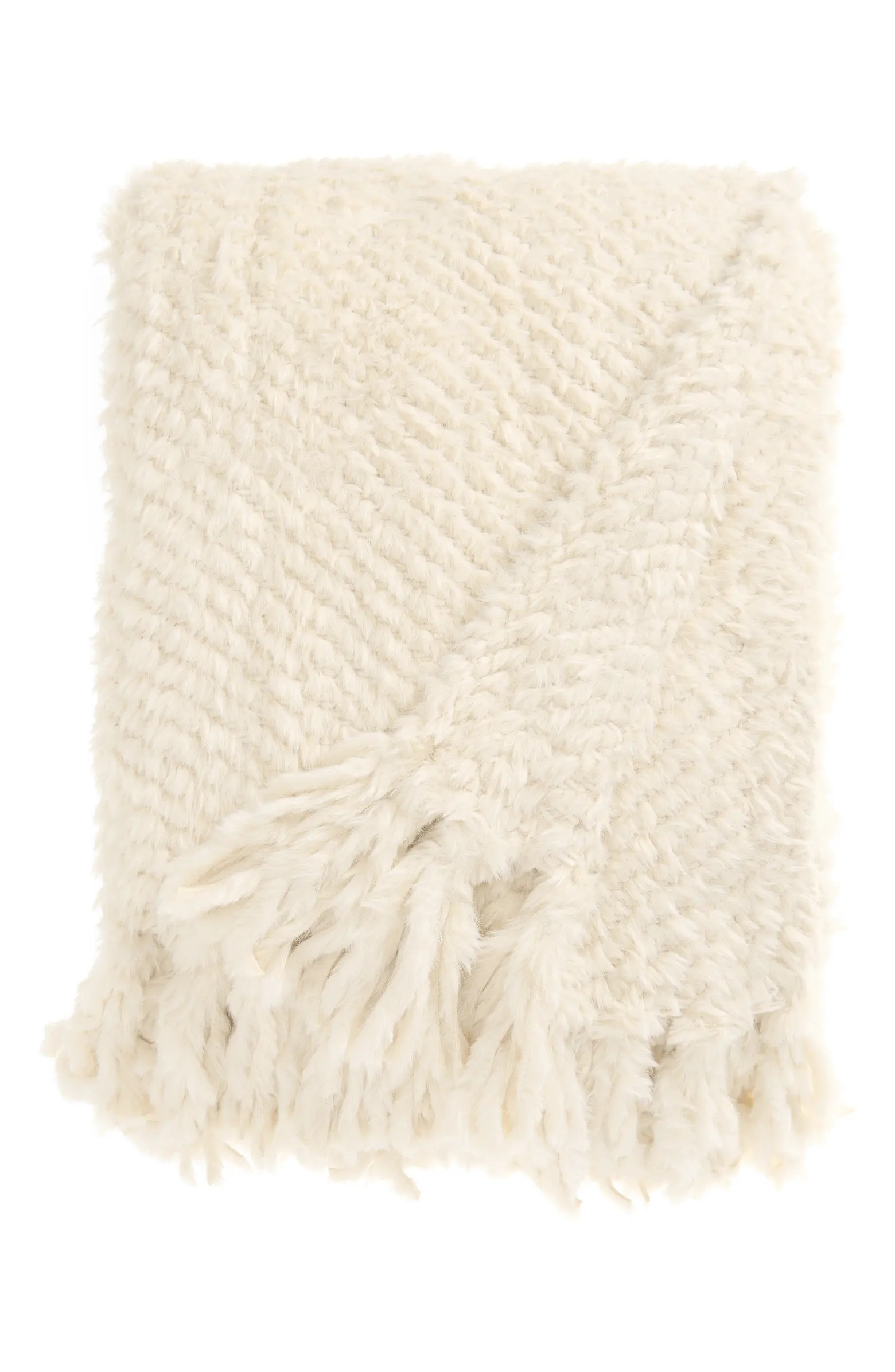 Plume Faux Fur Throw Blanket | Nordstrom