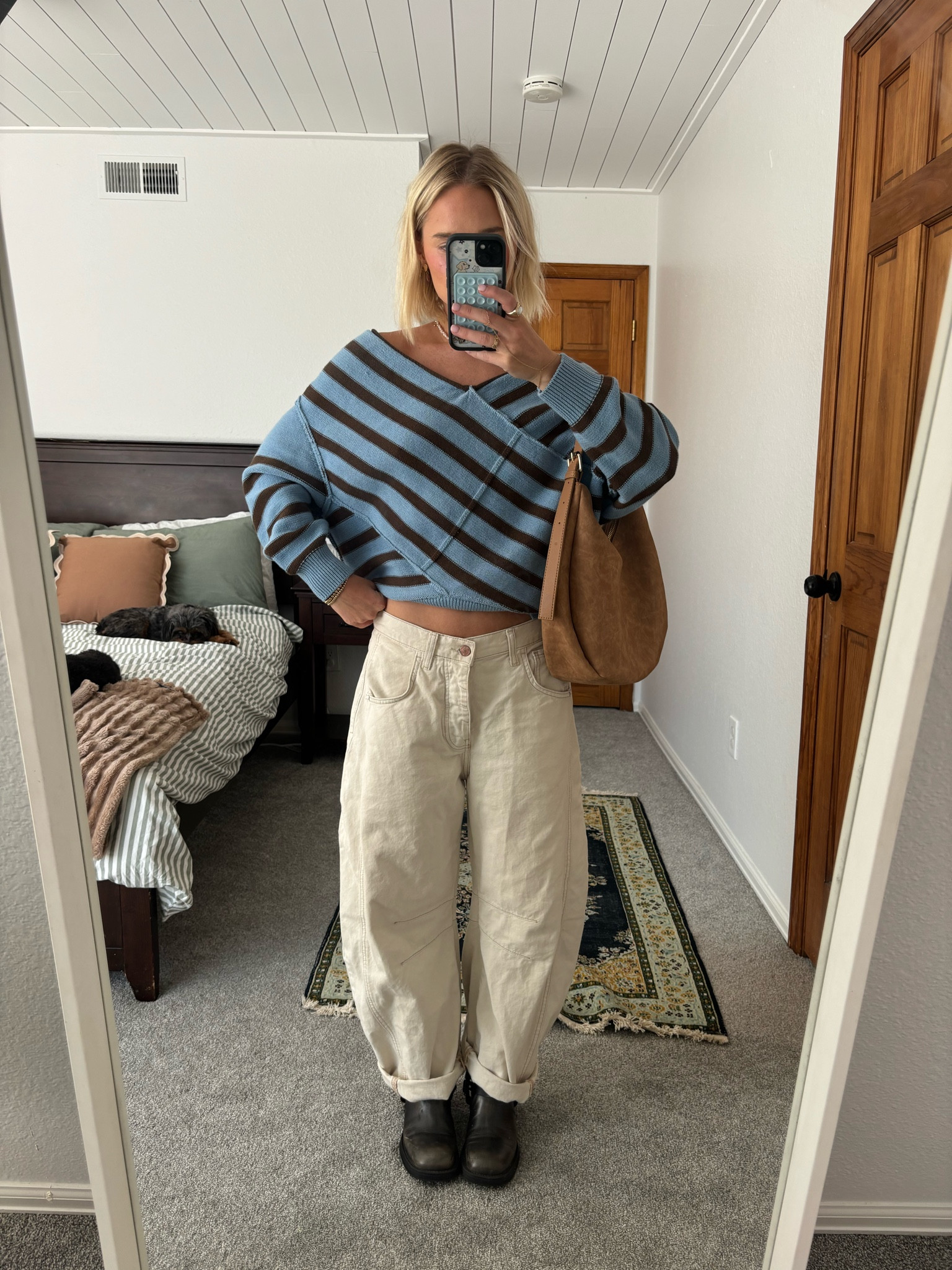 small in the sweater, 25 in the jeans :)