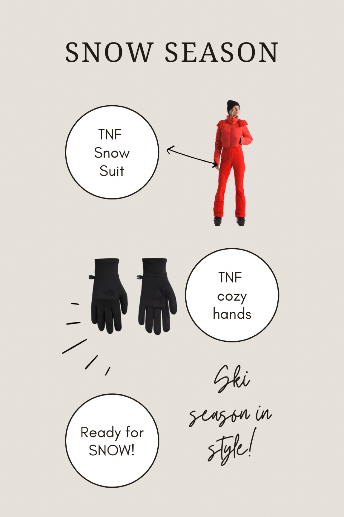 Ski season in style! Hit the slopes in this bright red one piece from The North Face. Keep hands cozy + warm with the best gloves! I’ve worn these for years & they’re my every day favorite for winter months. 🎿⛷️❄️

#LTKActive #LTKSeasonal #LTKstyletip