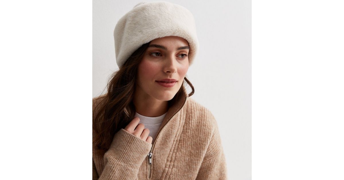 Cream Faux Fur Trim Beanie Hat
						
						Add to Saved Items
						Remove from Saved Items | New Look (UK)