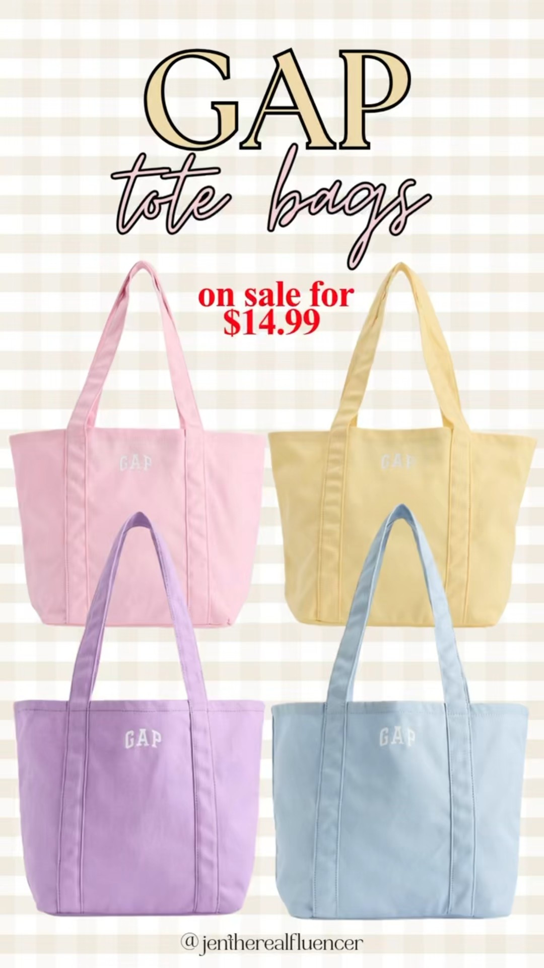 Gap tote bags on sale for $14.99!! ‼️

#LTKSeasonal #LTKSaleAlert #LTKTravel
