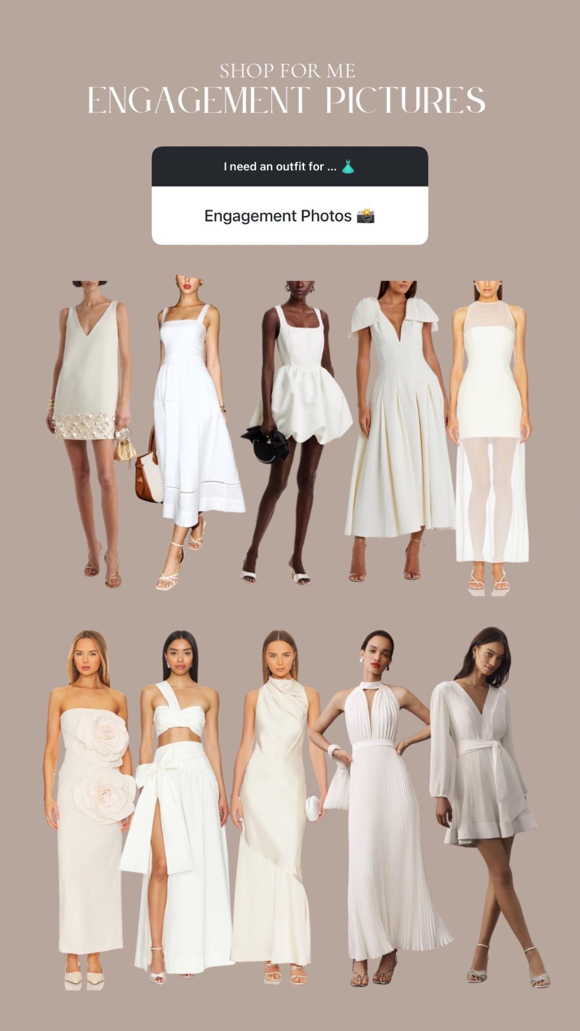 Bridal looks for engagement pictures or any celebration! 🤍

#LTKWedding #LTKParties