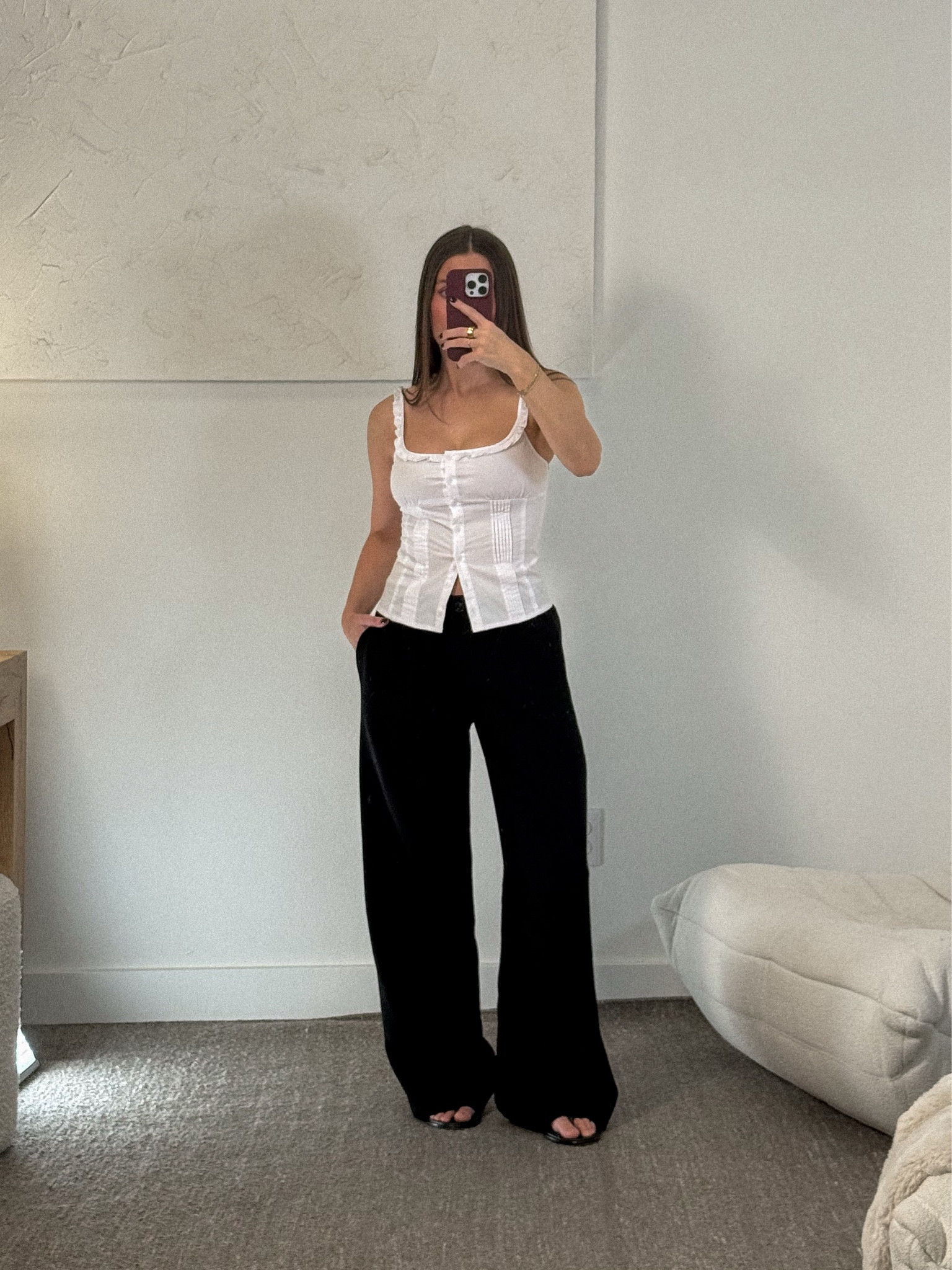 warm spring but make it a little elevated ☁️🖤 light layers, easy silhouettes, still feels put together

aritzia outfit, warm spring outfits, spring outfit ideas, transitional outfits, casual chic outfit, effortless style, wide leg pants outfit, feminine top outfit, minimal style, clean girl aesthetic

#LTKSeasonal #LTKootd #LTKPetite
