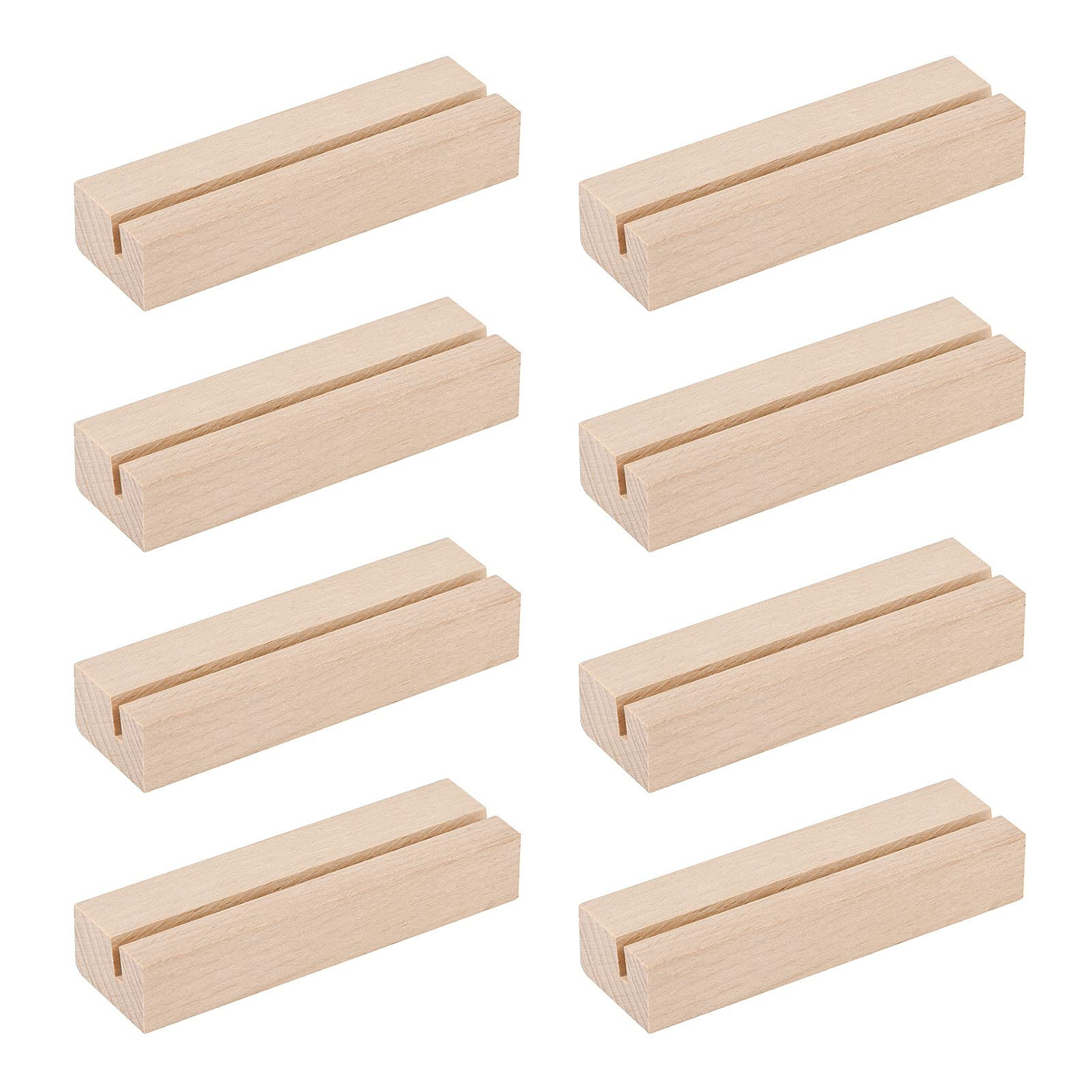 Generic 8-Piece Wooden Place Card Holders, Rustic Table Number Stands, Wooden Sign Holders for We... | Amazon (US)