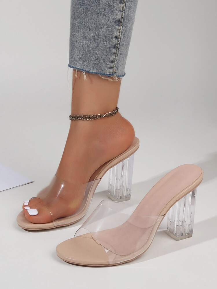 Clear Chunky Mule Sandals | SHEIN