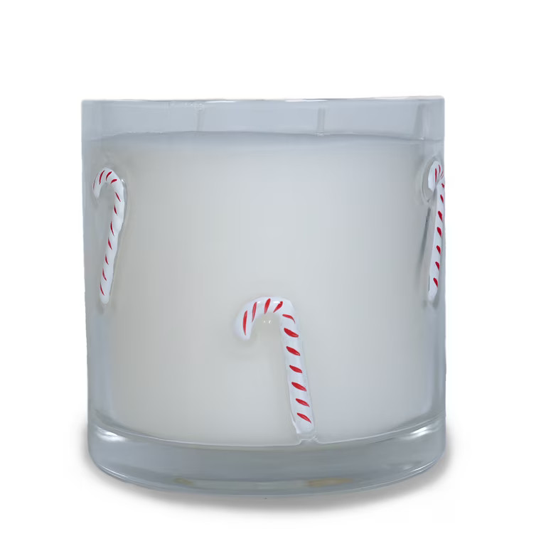 Mainstays Embedded Candy Cane Icon 2-Wick Soy Blend Candle Cranberry Mandarin Spice 14 oz | Walmart (US)