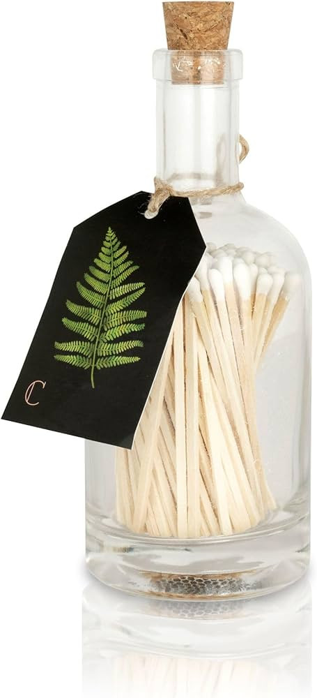 Curator Home Long Matches in a Bottle | Stylish Fern Design Safety Matches | Amazon (UK)
