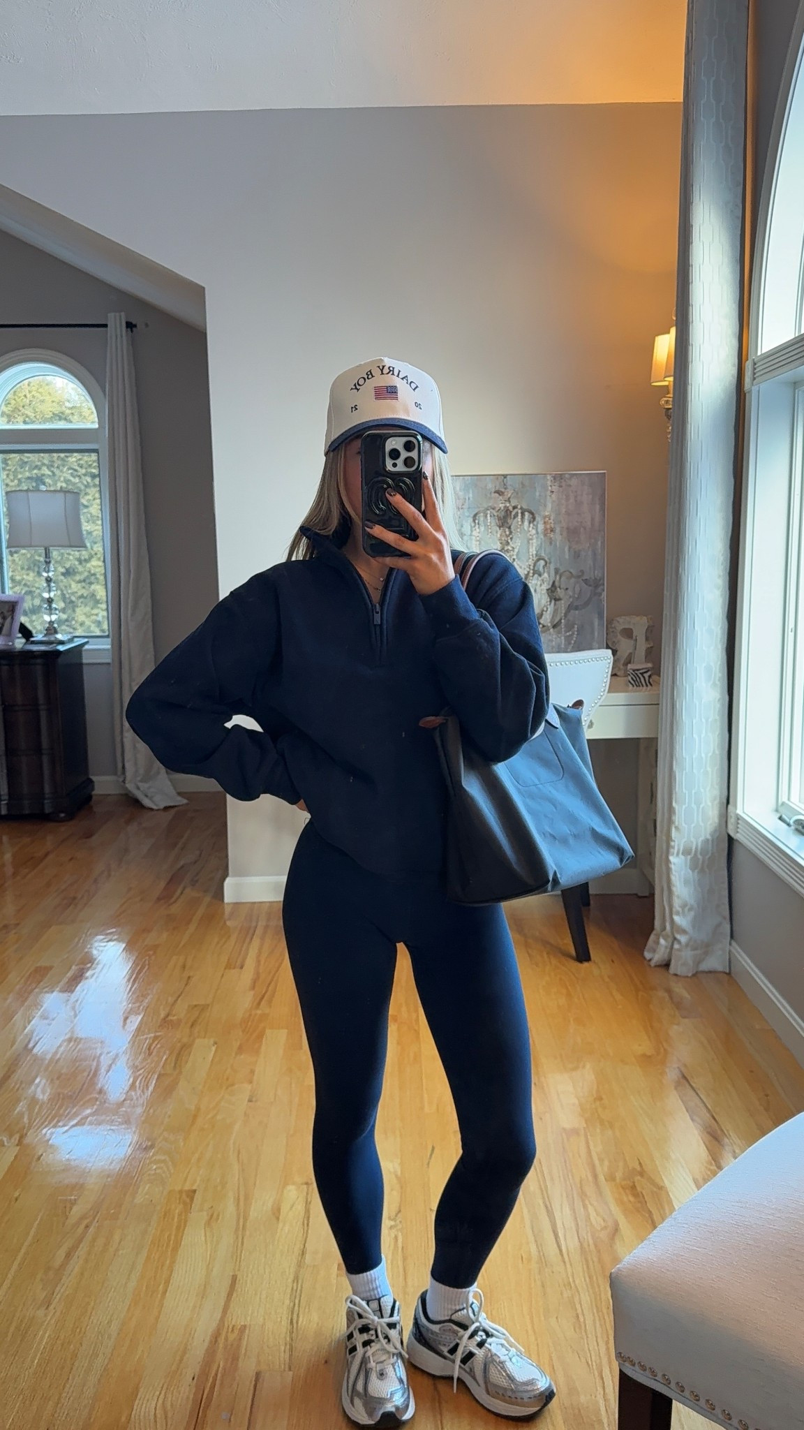 wearing a small in 1/2 zip and 0 in leggings

#LTKSeasonal #LTKootd #LTKU