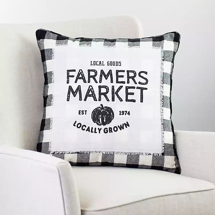 Farmer Market Buffalo Check Pillow | Kirkland's Home