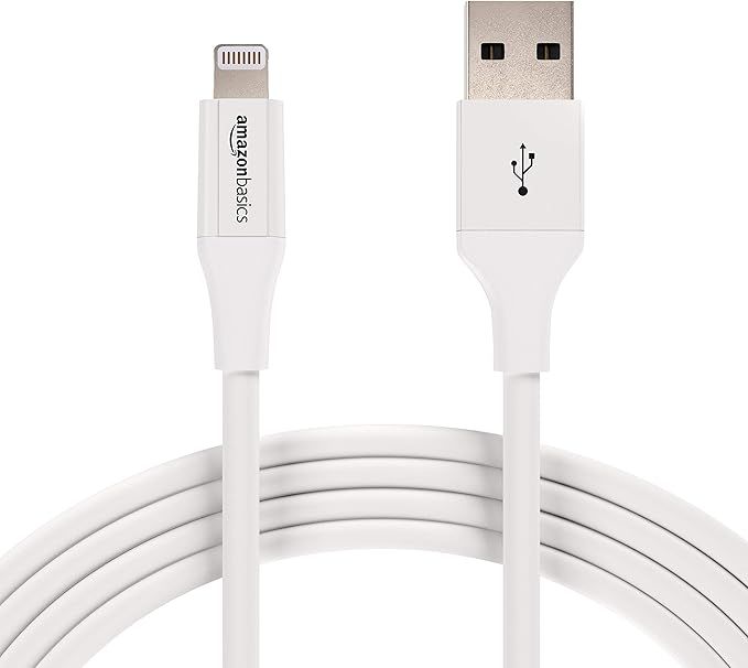 AmazonBasics Lightning to USB A Cable, Advanced Collection, MFi Certified iPhone Charger, White, ... | Amazon (US)