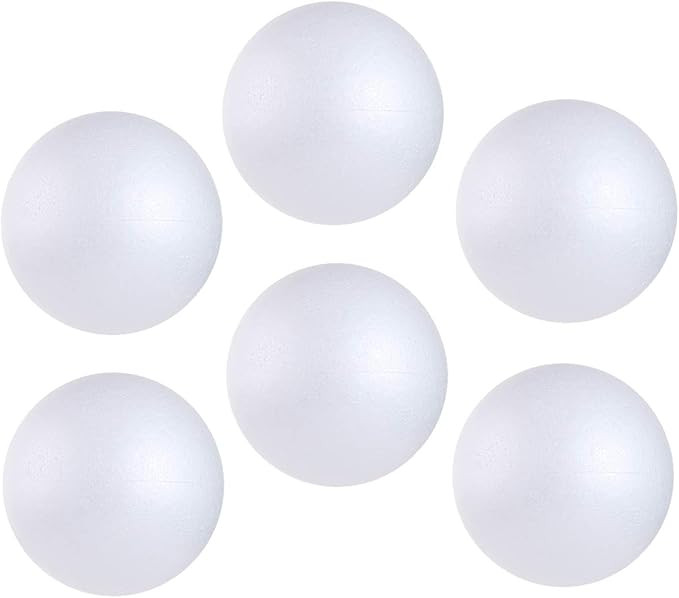 CCINEE 6PCS 6 Inch White Foam Balls Polystyrene Craft Balls Foam Balls for Art, Craft, Household,... | Amazon (US)