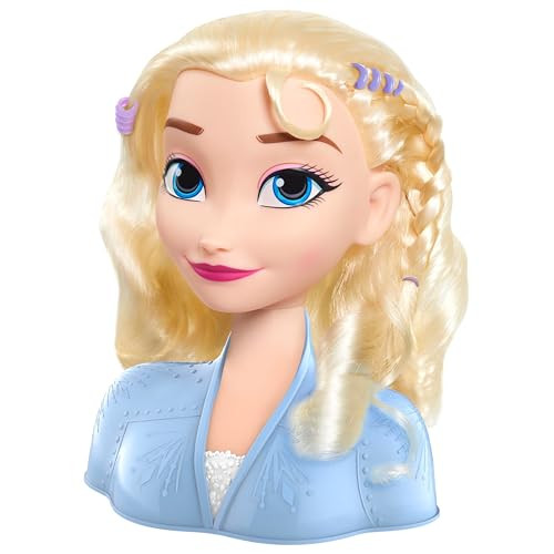Disney Frozen 2 Elsa Styling Head, 14-pieces, Pretend Play, Kids Toys for Ages 3 Up by Just Play | Amazon (US)