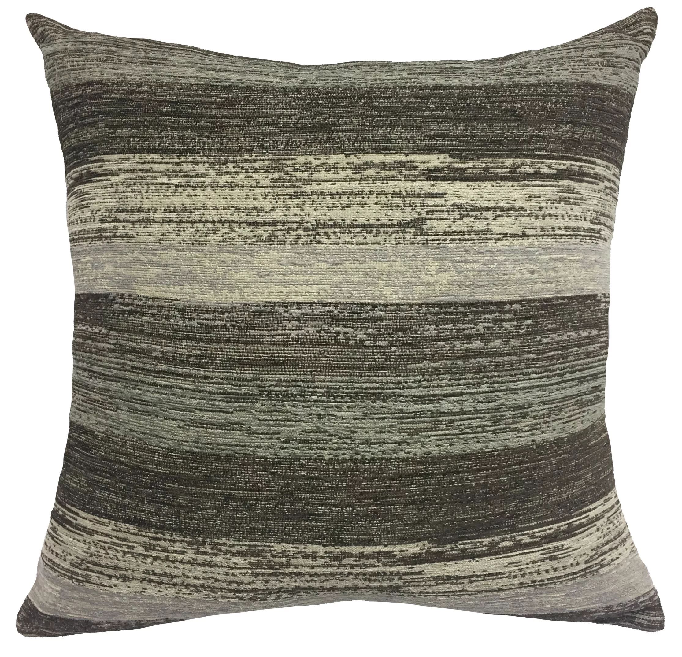 Better Homes & Gardens Gray Stripe Decorative Throw Pillow, 20" x 20", Black/Grey/Tan Striped - W... | Walmart (US)