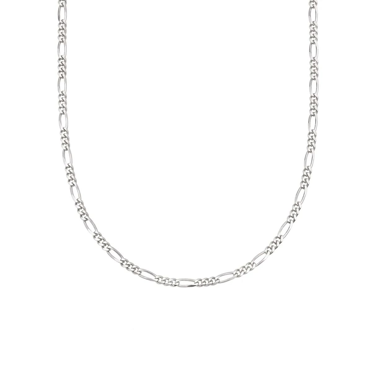Fine Figaro Chain Necklace Sterling Silver | Daisy London Jewellery