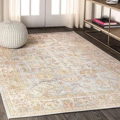 JONATHAN Y Alba Modern Faded Peshawar Area Rug, 3' x 5', Light Blue/Ivory | Amazon (US)