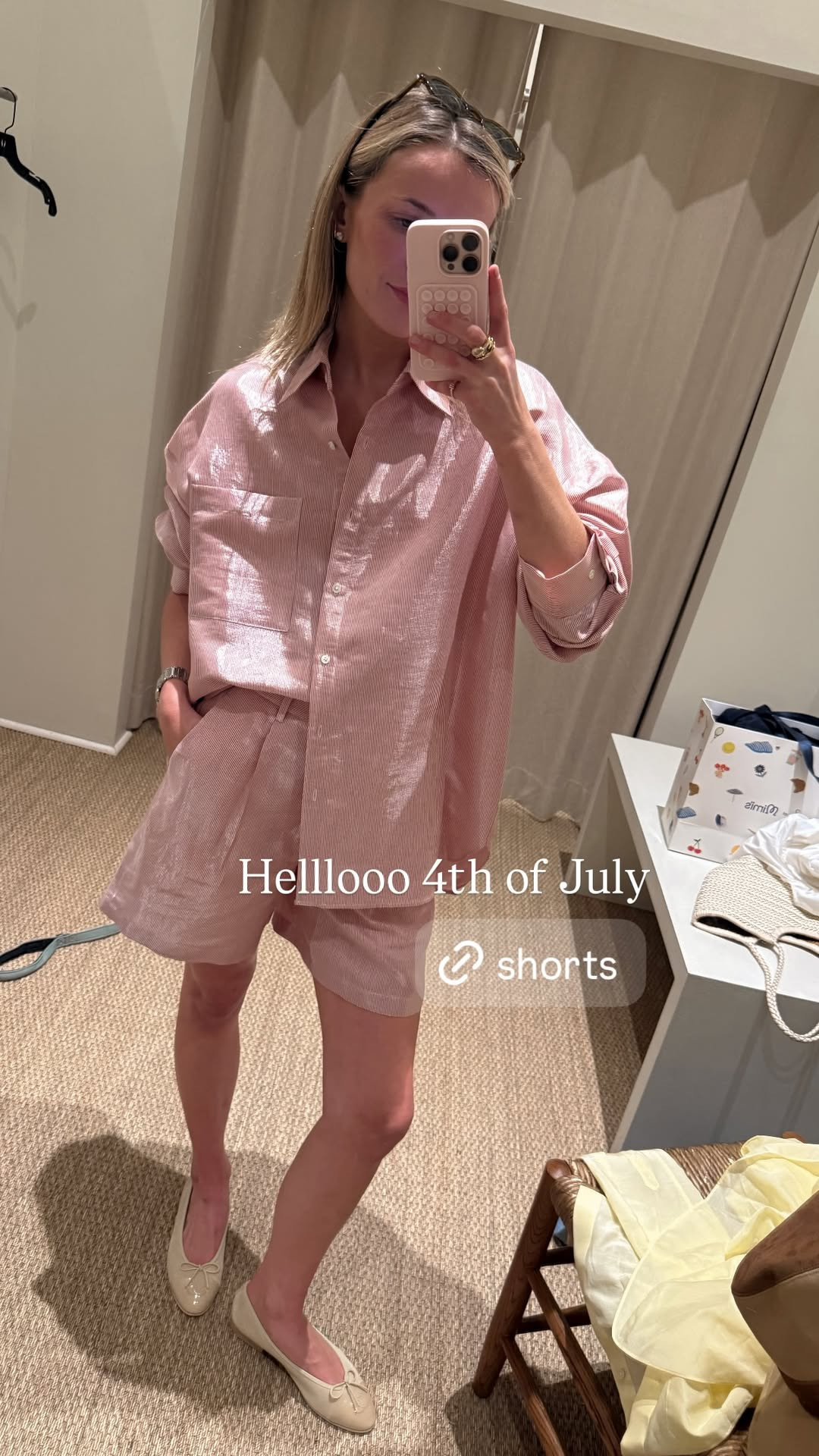 A matching set, but make it festive! This metallic TWP moment is so good for the 4th of July, summer parties, and any outfit that needs a little extra shine. 🍒❤️ 

 #LTKgrwm #LTKootd #LTKSeasonal