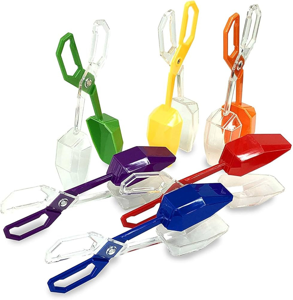 Amazon.com: Skoolzy Jumbo Rainbow Tongs 6 Piece Toys_and_Games Set, Fine Motor Skills Handy Scoop... | Amazon (US)