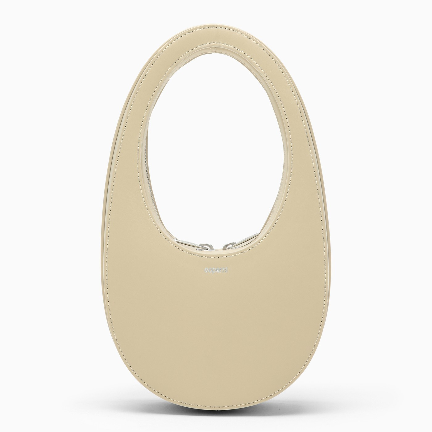 Mini sand-coloured leather Swipe Bag | The Double F