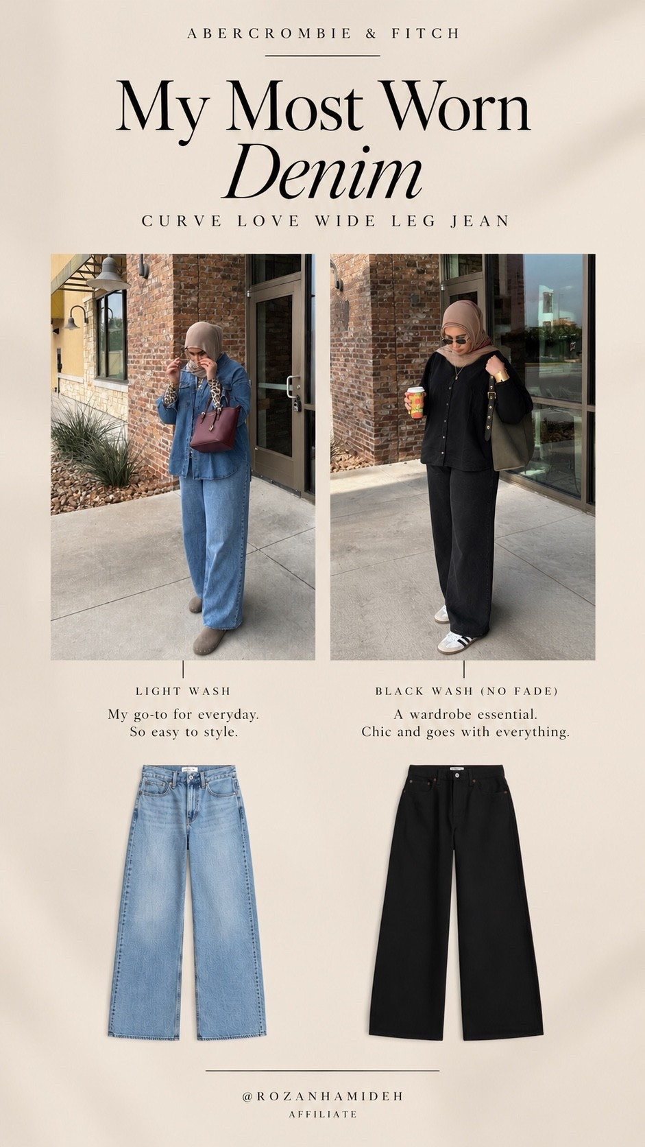 My most-worn denim 🤎 I have these Curve Love Wide Leg Jeans in a few washes and they’re truly some of my most-worn pairs — so comfy, flattering & easy to style.

And of course I took advantage of the Pre-Fall Sale and just ordered the dark wash 👀🤎 Can’t wait to add them to my rotation!

Shop my picks on LTK ✨

#Abercrombie #CurveLove #AbercrombieDenim #WideLegJeans #DenimFinds #LTKfashion #LTKfinds

#LTKSeasonal #LTKSaleAlert