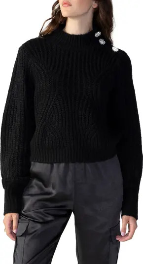 Embellished Mock Neck Sweater | Nordstrom