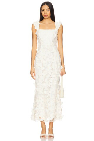 ELLIATT Scarlett Midi Dress in Cream from Revolve.com | Revolve Clothing (Global)