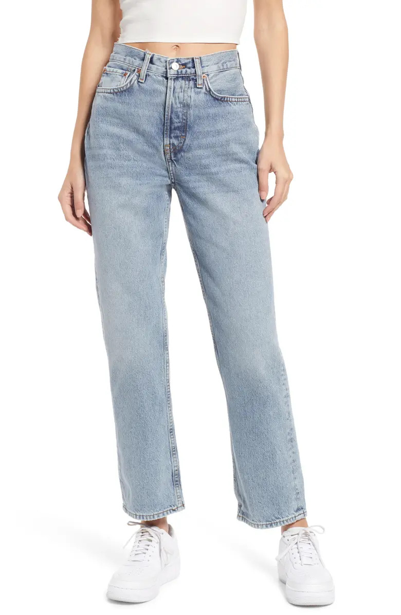 Topshop Straight Leg Dad Jeans | Nordstrom | Nordstrom