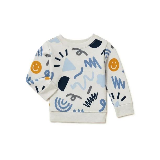 Garanimals Baby Boys Print Fleece Sweatshirt, Sizes 6 Months-24 Months - Walmart.com | Walmart (US)