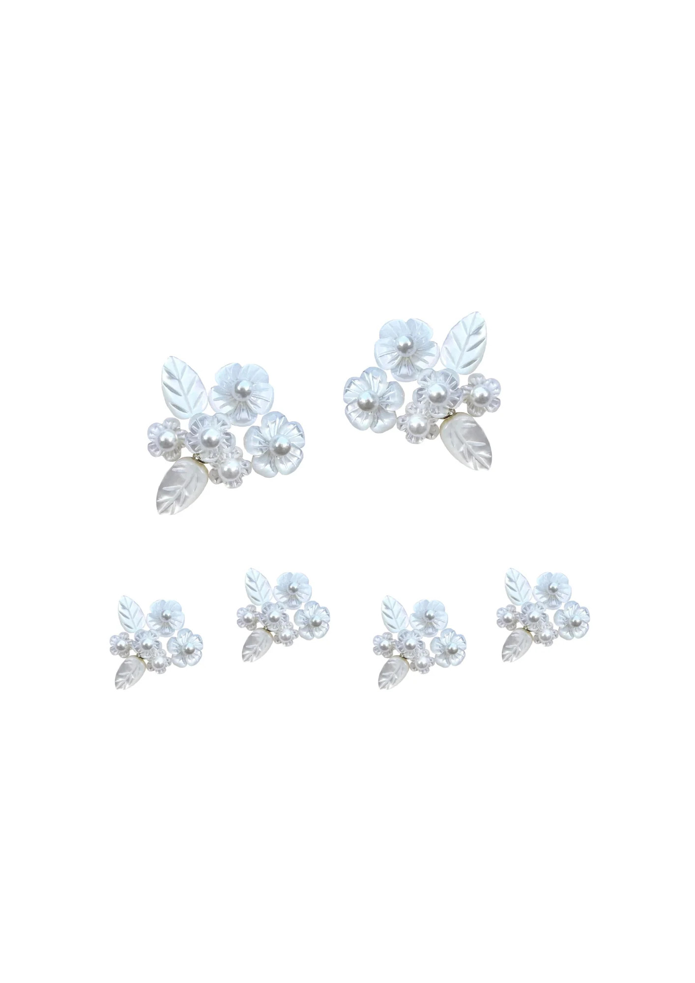 Mother of Pearl Flower Studs + Cufflinks Set | Nicola Bathie Jewelry