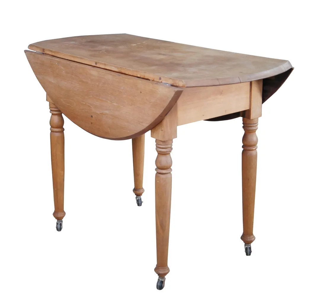 Antique American country Farmhouse Pine Drop Leaf Dining Breakfast Table Console | Etsy (US)