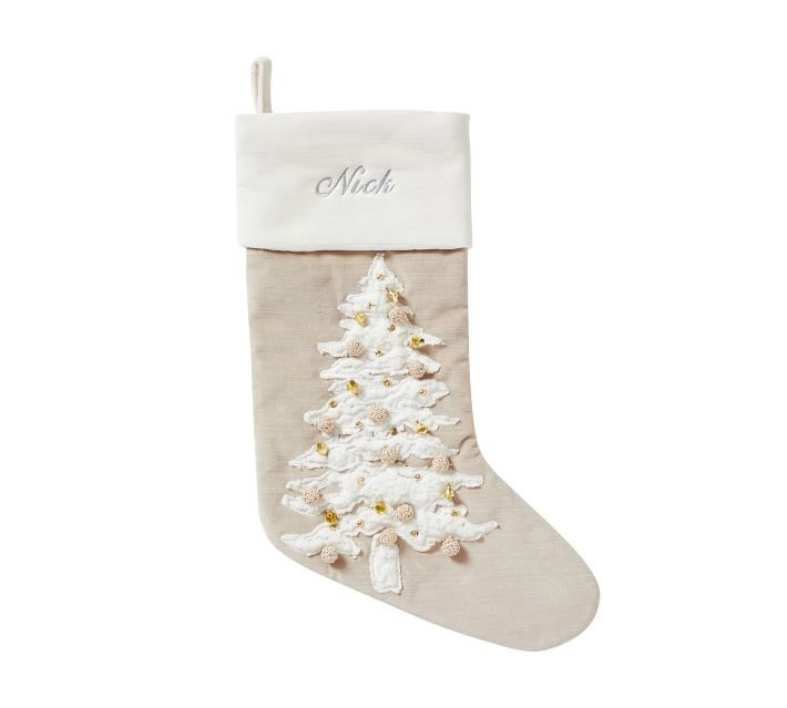 Embellished Velvet Personalized Stockings | Pottery Barn (US)