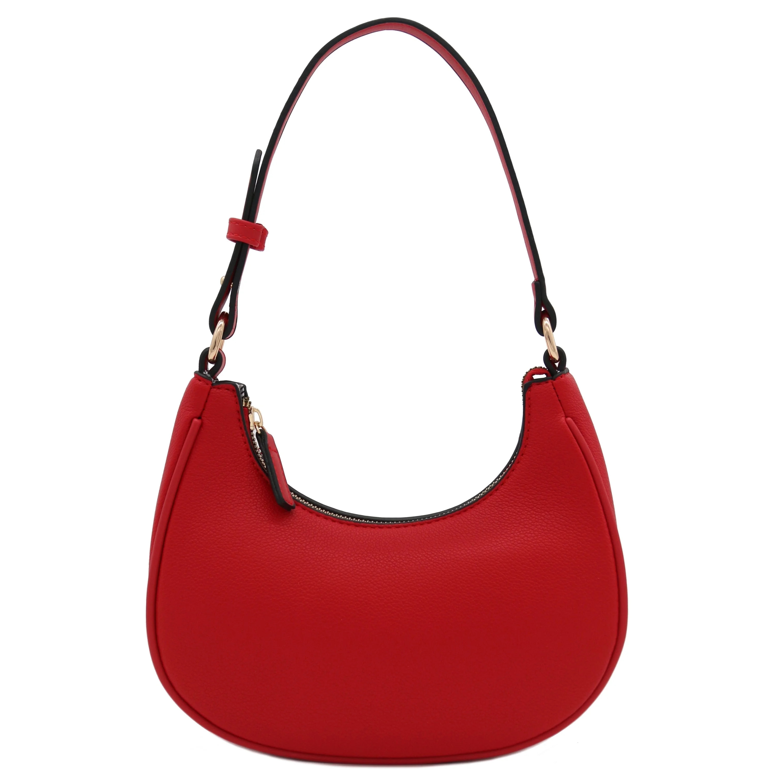 FashionPuzzle Small Crescent Shoulder Bag Underarm Purse (Red) | Walmart (US)