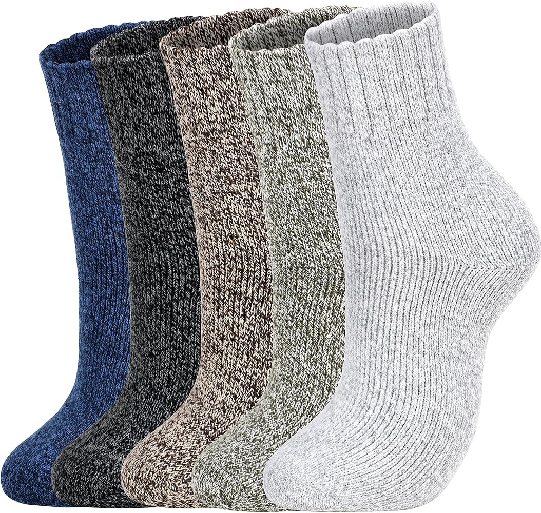 Clothclose Wool Socks - Winter Warm Wool Socks for Women Men, Soft Cozy Socks, Thick Knit Crew So... | Amazon (US)