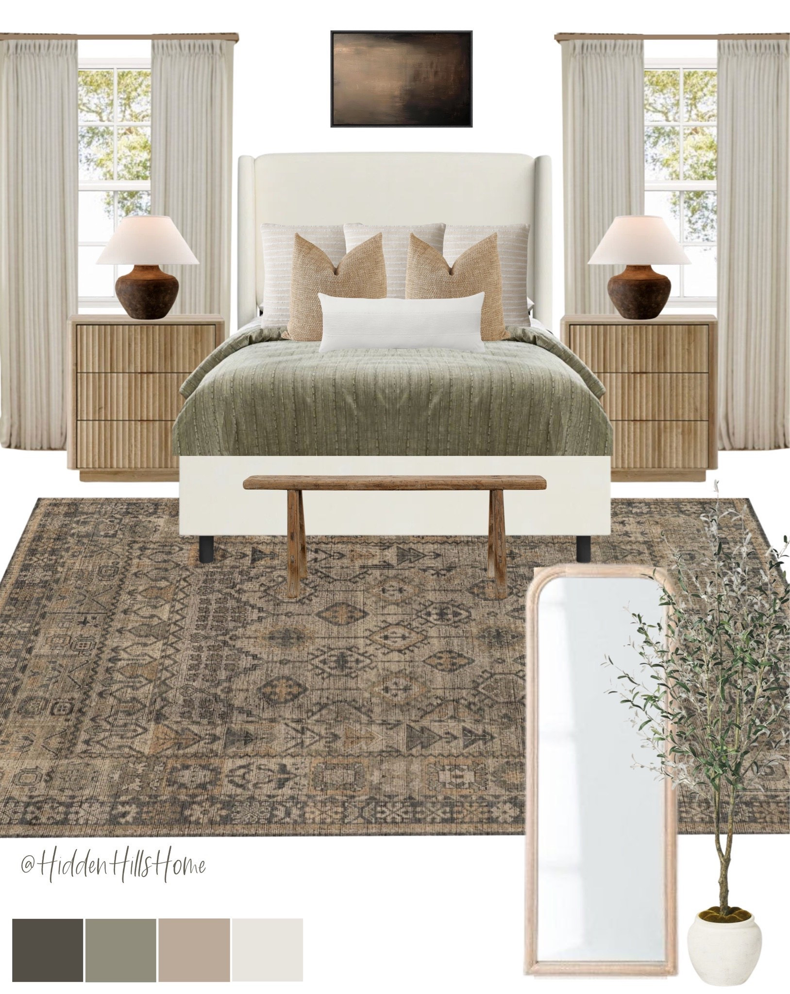 Bedroom decor, bedroom mood board, cozy bedroom ideas, bedding, home decor, bedroom rug, amazon nightstands #bedroom

#LTKHome #LTKSaleAlert