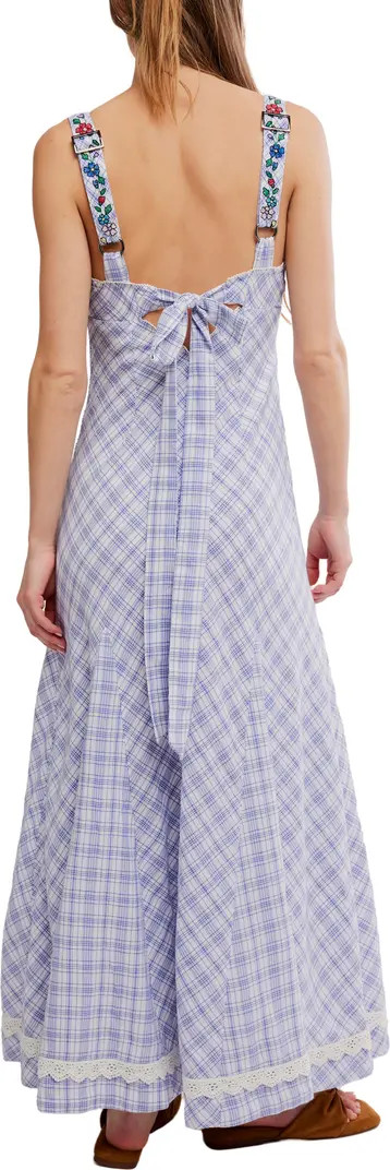 Havenwood Embroidered Check Maxi Dress | Nordstrom
