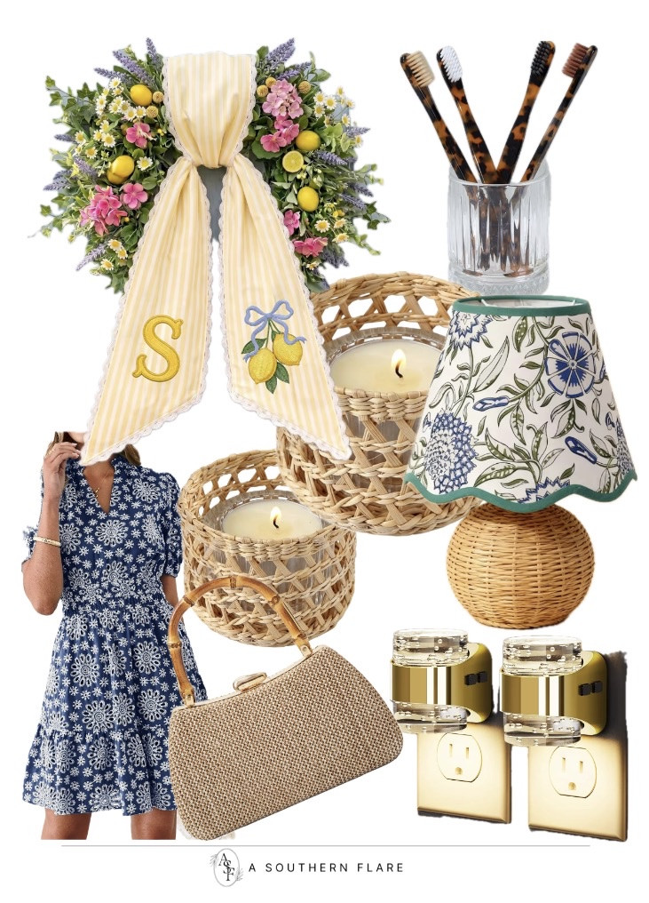 personalized wreath sashes to elegant tic tac toe game and rattan tea light holders.