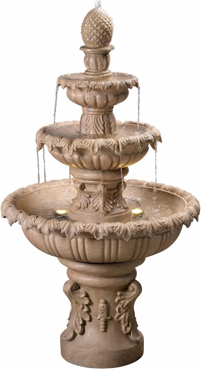 Kenroy Home 51010SNDST Ibiza Water Fountain, Outdoor Floor Fountain, Sandstone | Amazon (US)