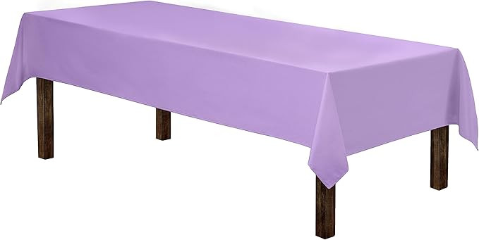 Gee Di Moda Rectangle Tablecloth - 60 x 102 Inch | Lavender Rectangular Table Cloth for 6 Foot Ta... | Amazon (US)