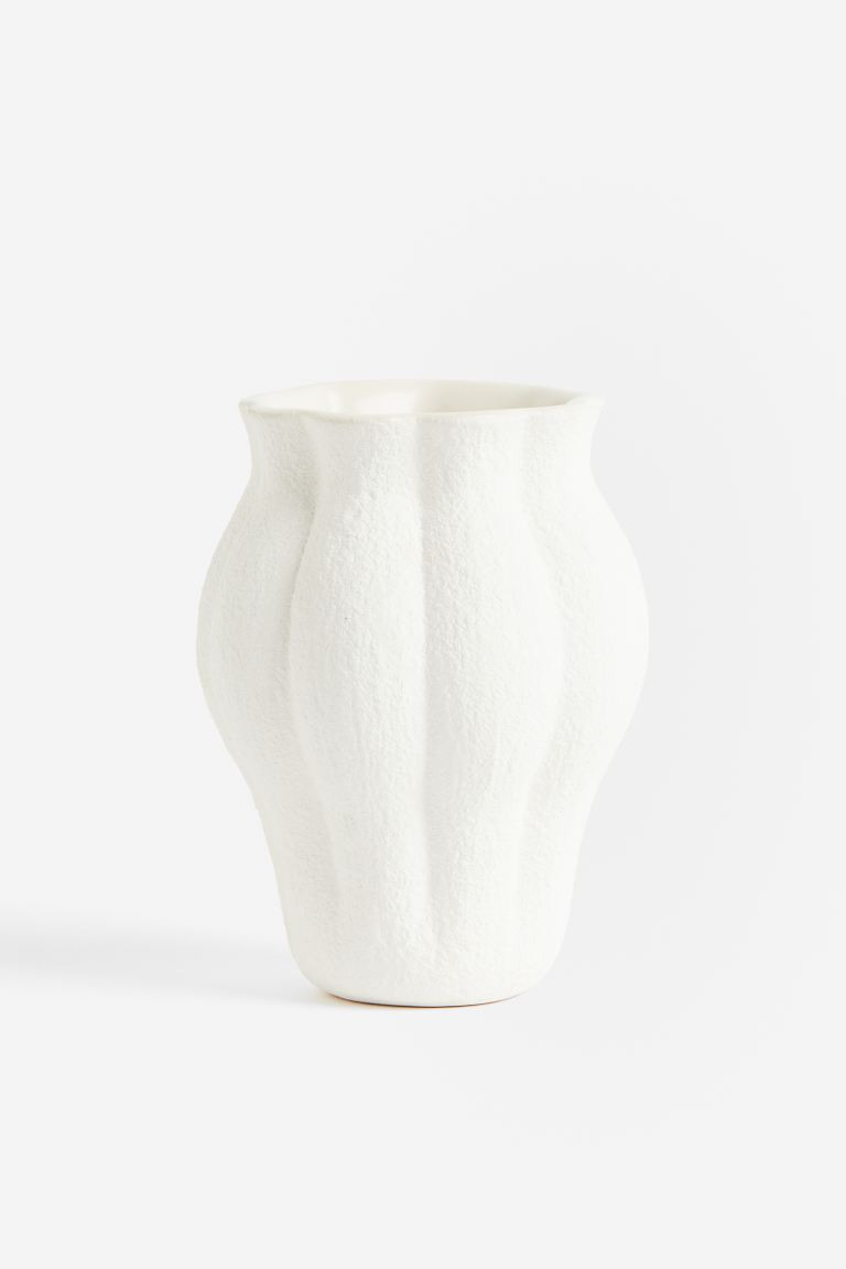 Small Stoneware Vase - White - Home All | H&M US | H&M (US + CA)