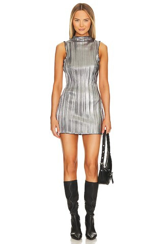 Midge Mini Dress in Silver | Revolve Clothing (Global)