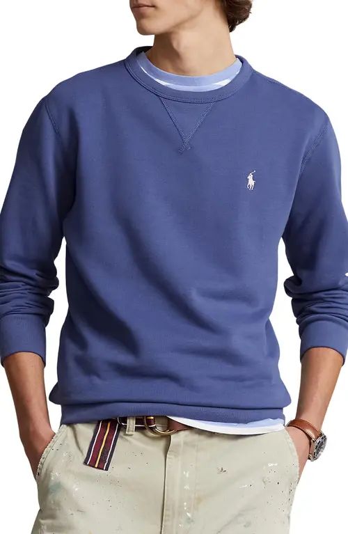 Polo Ralph Lauren Fleece Crewneck Sweatshirt in Old Royal at Nordstrom, Size Large | Nordstrom