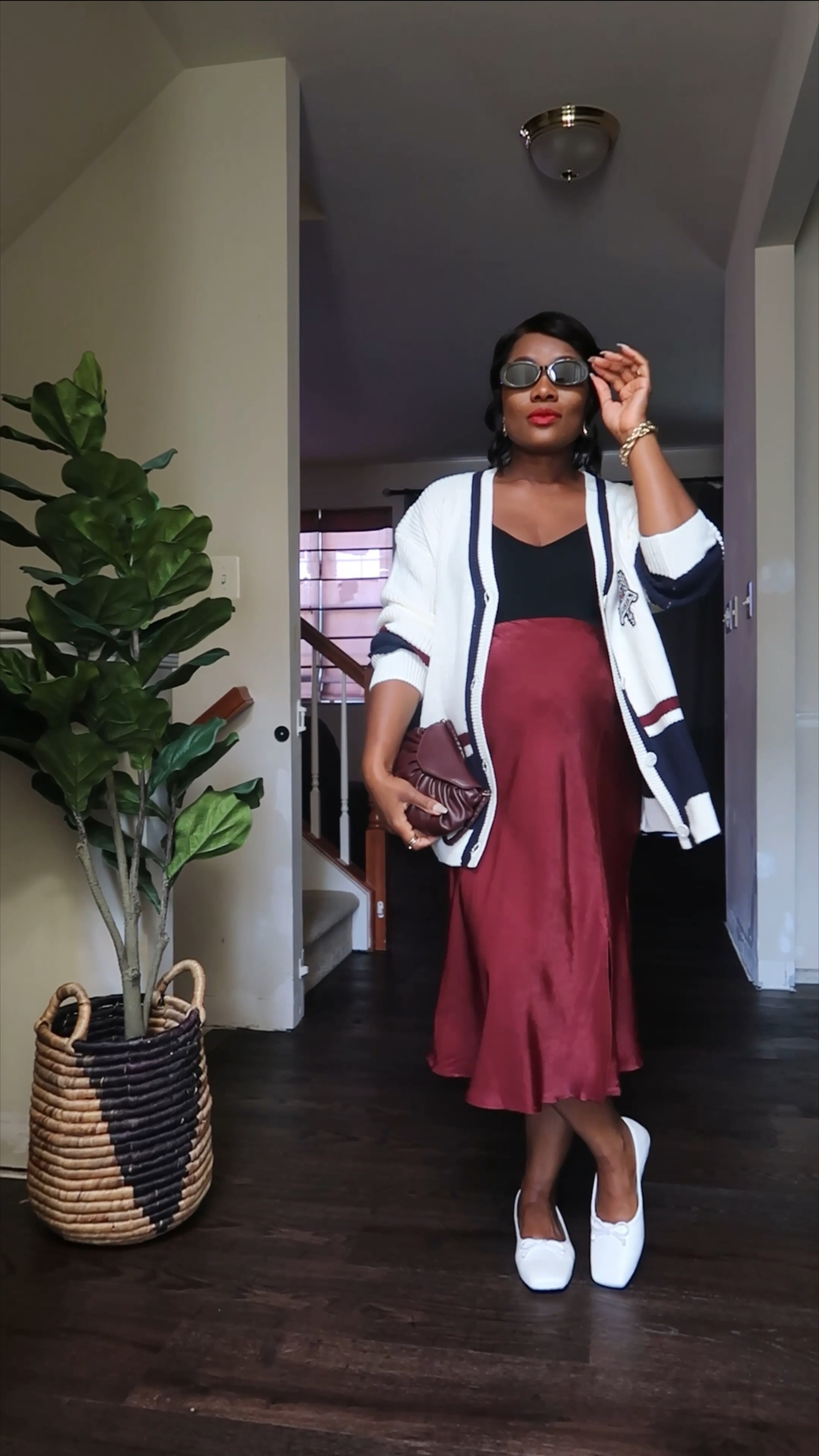 Slip skirt is a must have all season. I’m loving this burgundy color. 
You can style it with cardigan, knit sweater, leather jacket, button down and blazer. 

Can also be style with flats, kicks, heels and sandals. 
@walmartfashion @walmart #walmartpartner #walmartfashion

#fallfashion #autumnoutfits 

#LTKfindsunder50 #LTKstyletip #LTKSeasonal