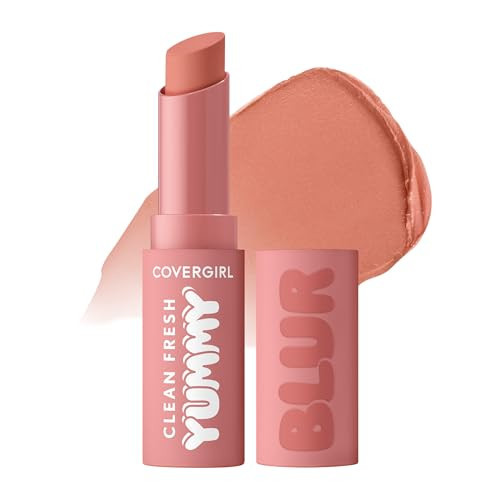 COVERGIRL Clean Fresh Yummy Blur Lipstick, Blurring Effect, Matte Lip Color, Sweet Pomergranate Flavored, Vegan Formula - 240 Blur the Lines (Light Rosy Beige) | Amazon (US)
