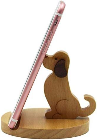 MINGSEECESS Cute Cell Phone Tablet Holder Stand, Wooden Smartphone Desktop Holder  | Amazon (US)