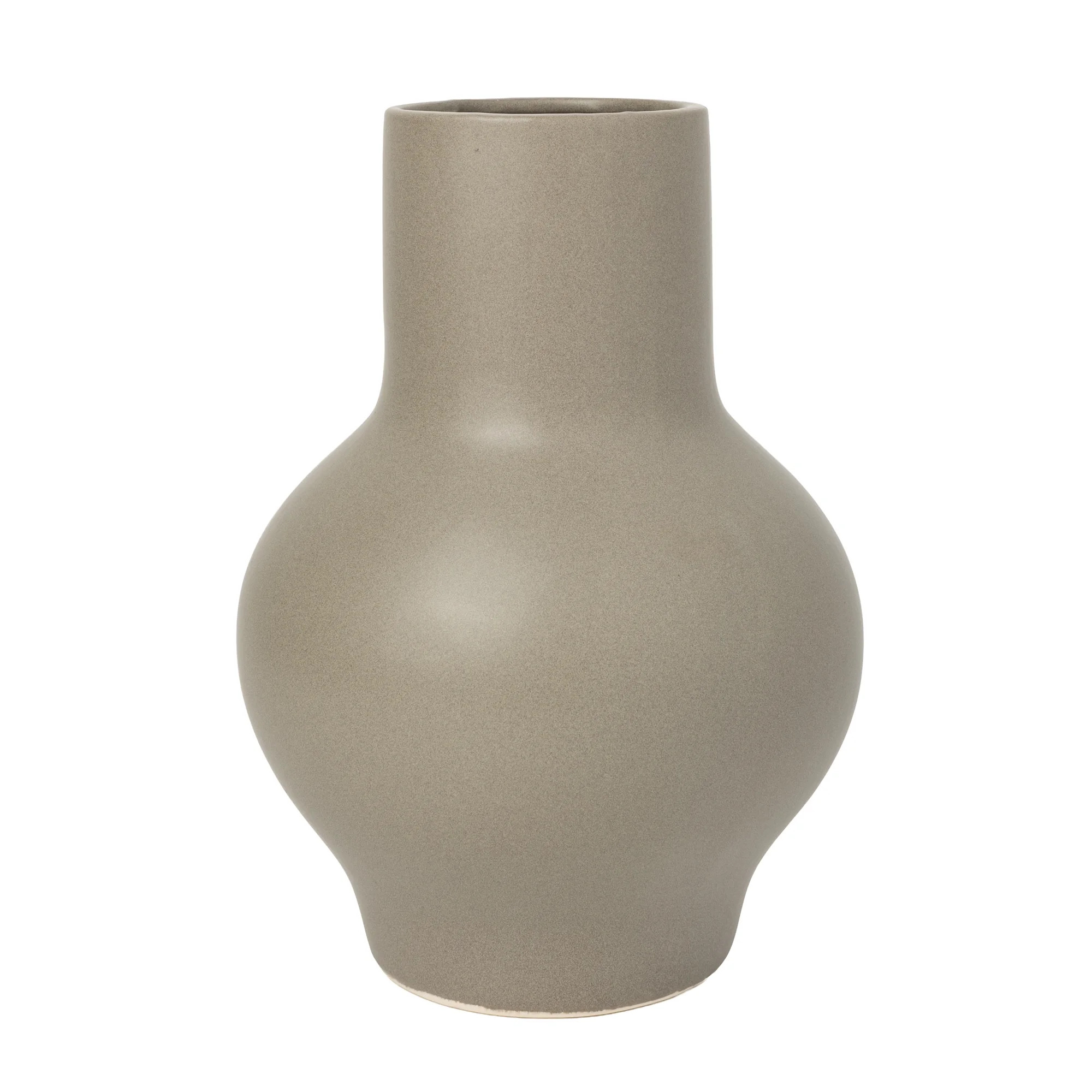 Better Homes & Gardens Soft Curve Gray Ceramic Decorative Vase, 10" | Walmart (US)
