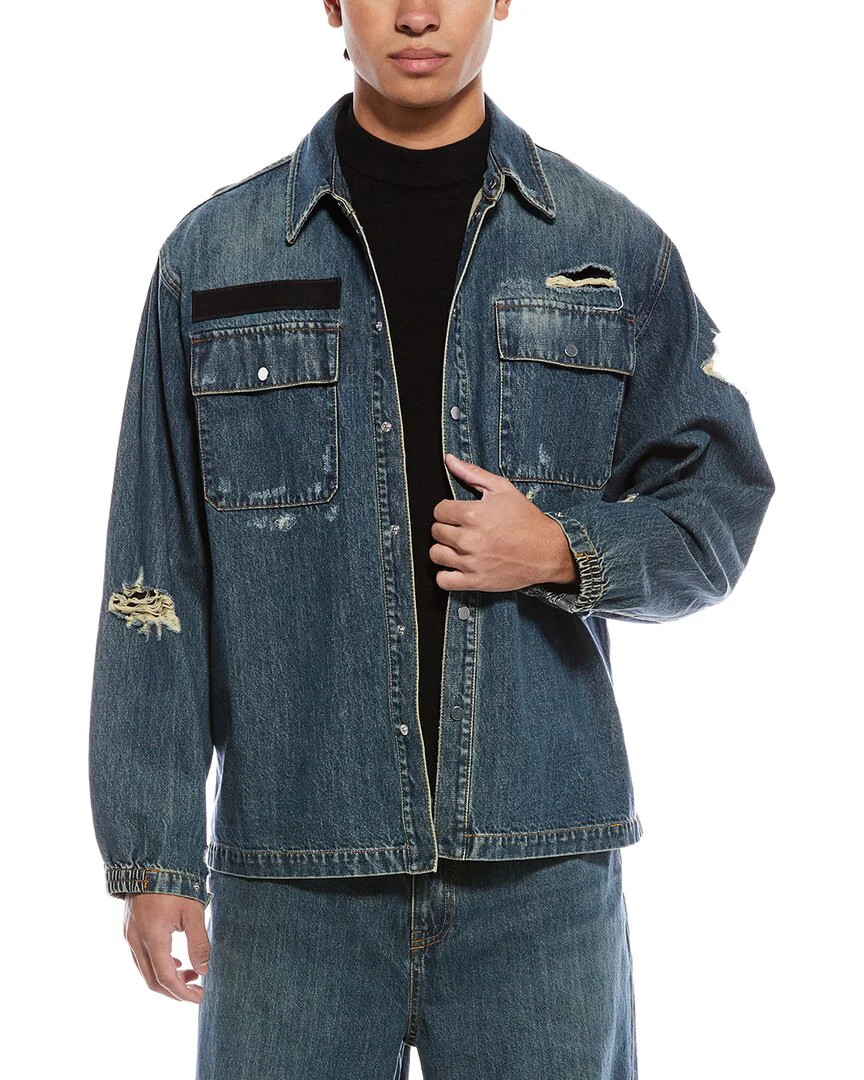 Helmut Lang Denim Uniform Shirt Jacket | Shop Simon