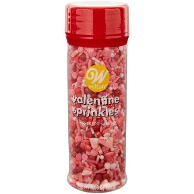 Wilton Pink &#38; Red Heart Sprinkle Mix Tall Bottle - 4.09oz | Target