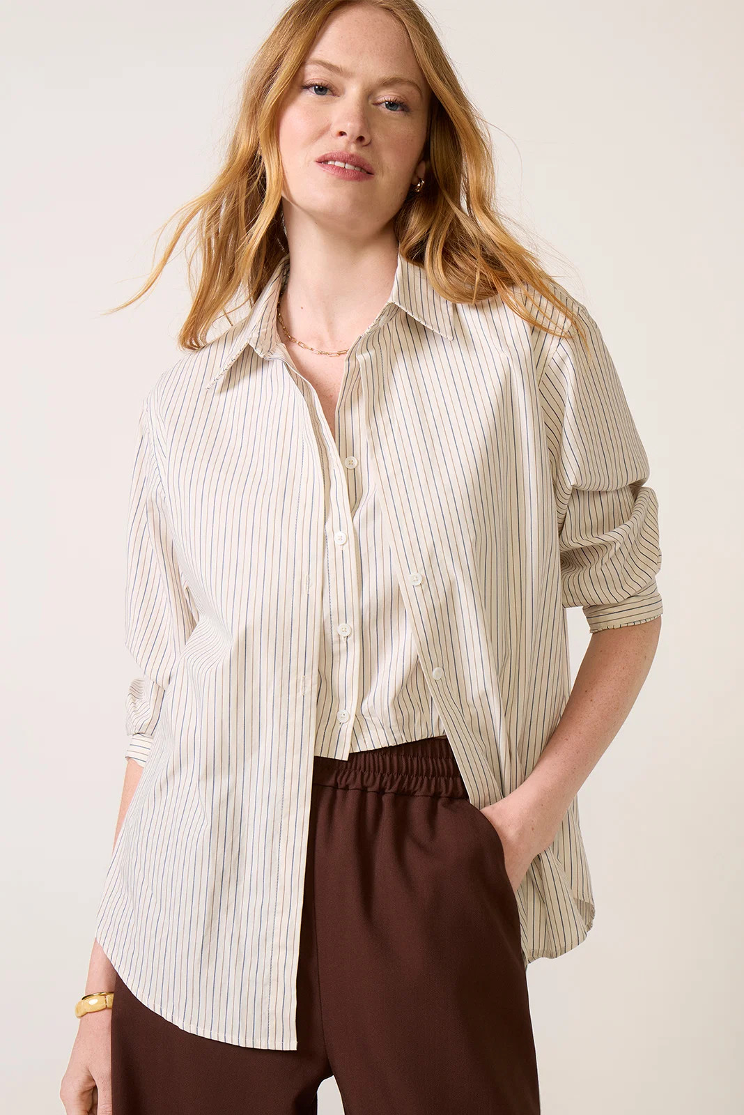 GREYLIN Women's Beatrix Twofer Shirt, Size XL, Multi White | Evereve