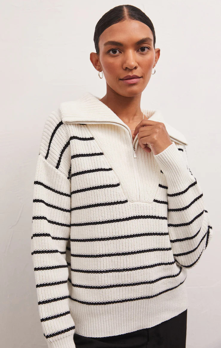 Villa Half Zip Stripe Sweater | Z Supply